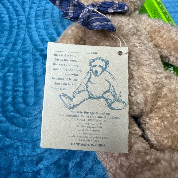 Boyds Bears Bromley with Blue Bow - Picture 7 of 8